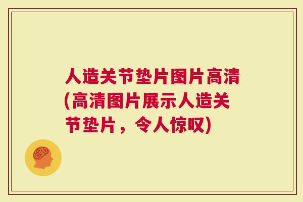 人造关节垫片图片高清(高清图片展示人造关节垫片，令人惊叹)