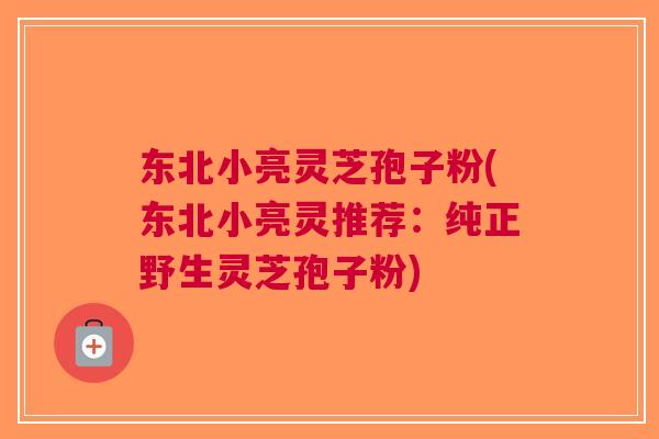 东北小亮灵芝孢子粉(东北小亮灵推荐：纯正野生灵芝孢子粉)