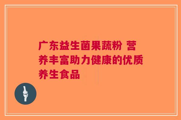 广东益生菌果蔬粉 营养丰富助力健康的优质养生食品